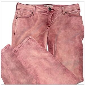 Free People We The Free Pink Acid Wash Corduroy Skinny Pants Women's Size W 26